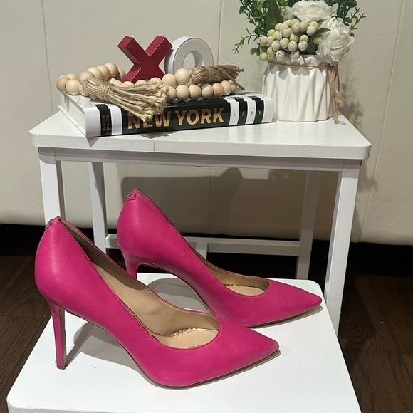 Sam Edelman Hazel Pink Peony Leather Pointed Pump 👠💋❤️ - Picture 7 of 12